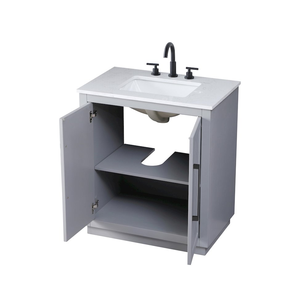 30 inch Single Bathroom Vanity in Grey