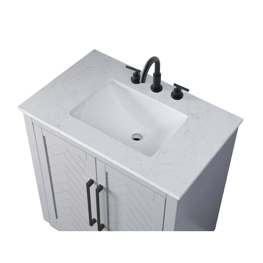 30 inch Single Bathroom Vanity in Grey