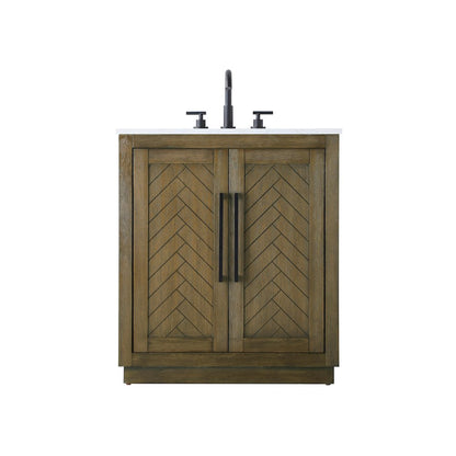 30 inch Single Bathroom Vanity in Hazel Oak