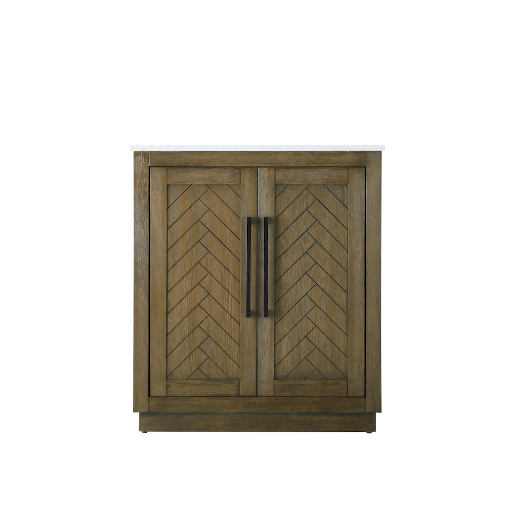 30 inch Single Bathroom Vanity in Hazel Oak