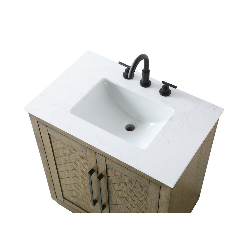 30 inch Single Bathroom Vanity in Hazel Oak