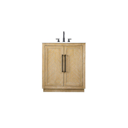 30 inch Single Bathroom Vanity in Linen Oak