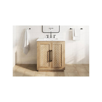 30 inch Single Bathroom Vanity in Linen Oak