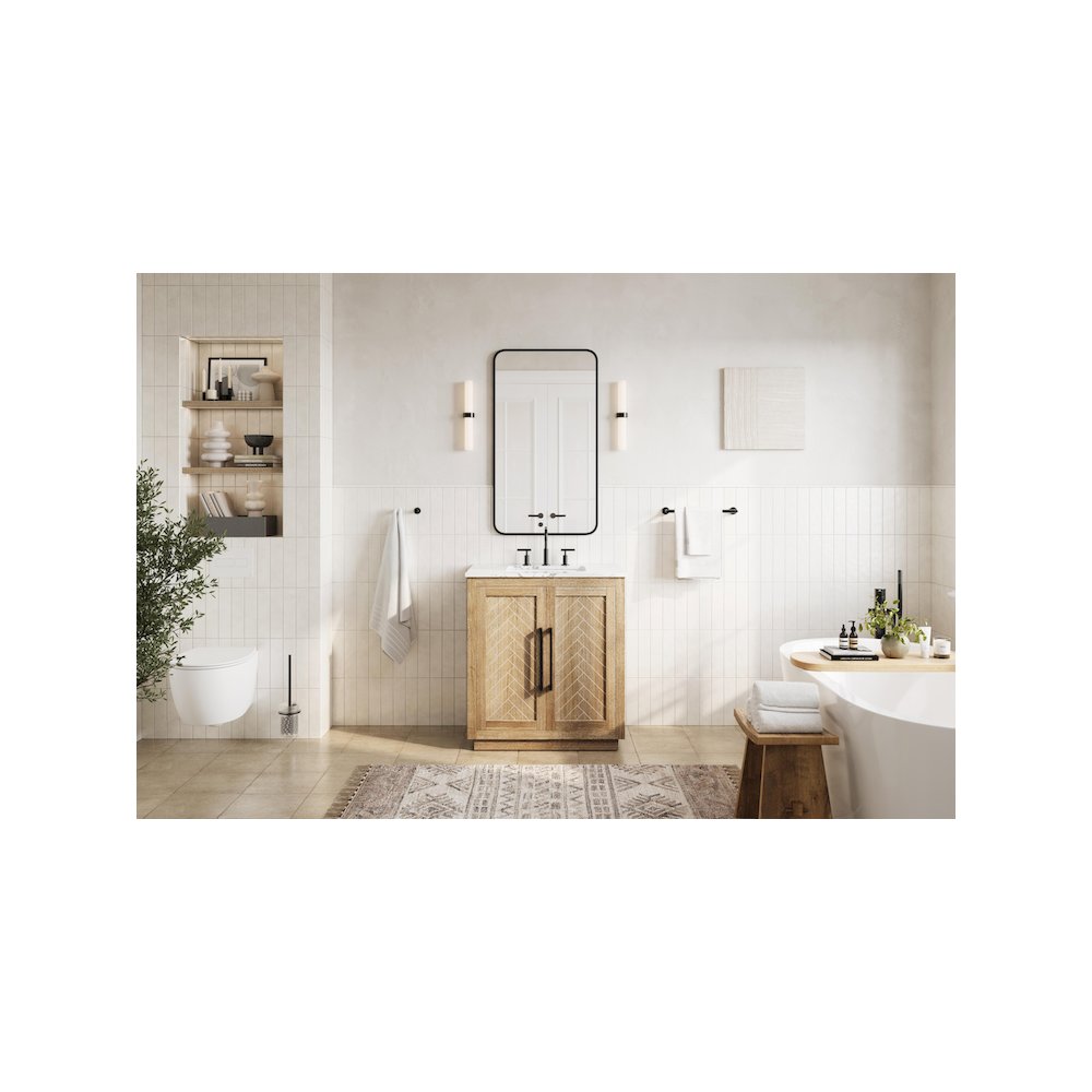 30 inch Single Bathroom Vanity in Linen Oak