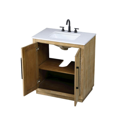 30 inch Single Bathroom Vanity in Linen Oak