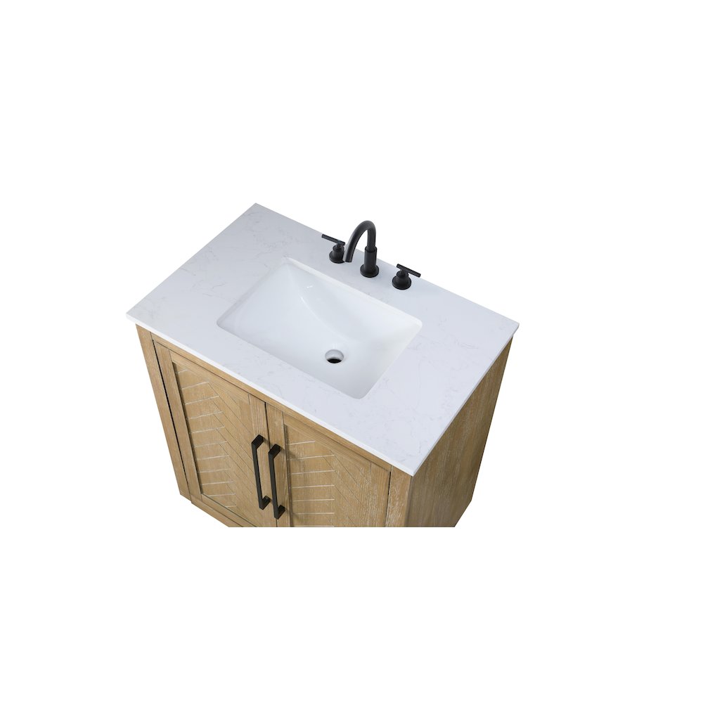 30 inch Single Bathroom Vanity in Linen Oak