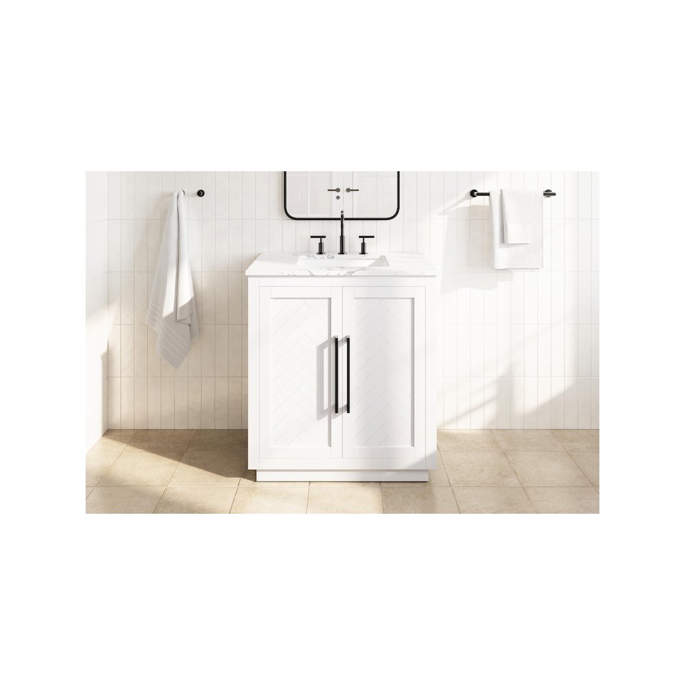 30 inch Single Bathroom Vanity in White