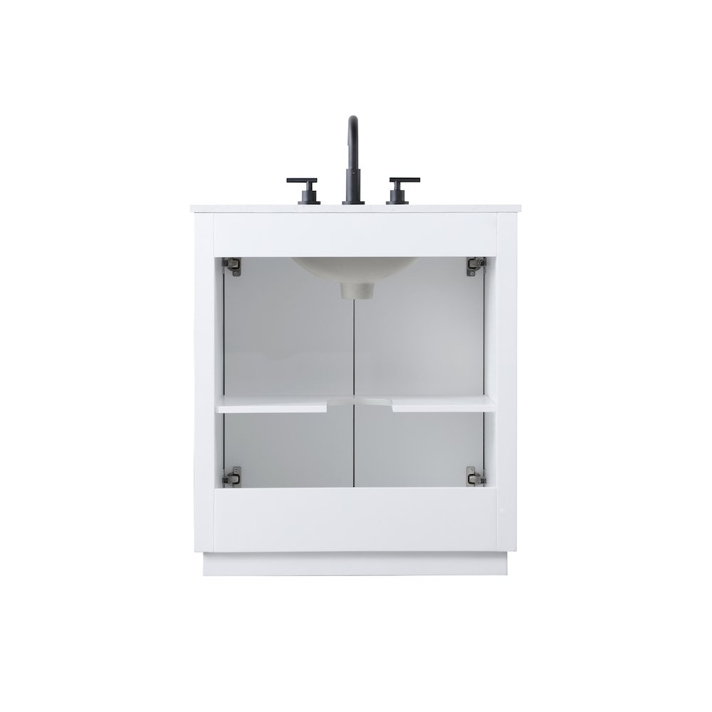 30 inch Single Bathroom Vanity in White