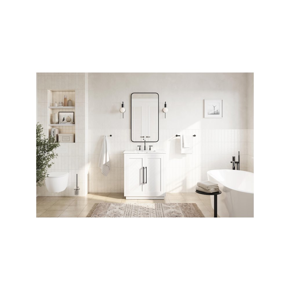 30 inch Single Bathroom Vanity in White