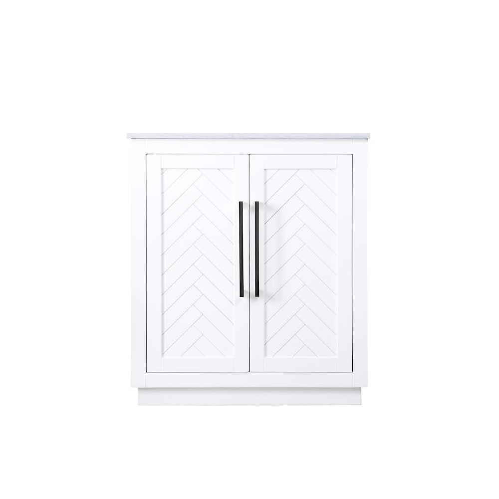30 inch Single Bathroom Vanity in White