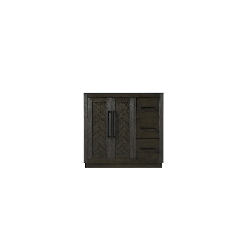 36 inch Single Bathroom Vanity in Chocolate Oak