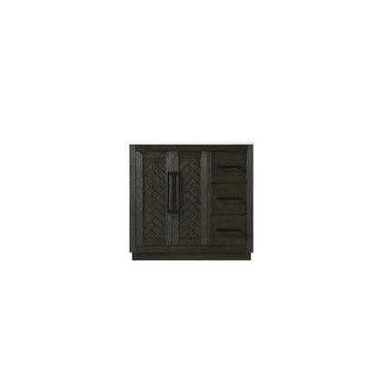 36 inch Single Bathroom Vanity in Chocolate Oak