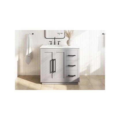 36 inch Single Bathroom Vanity in Grey