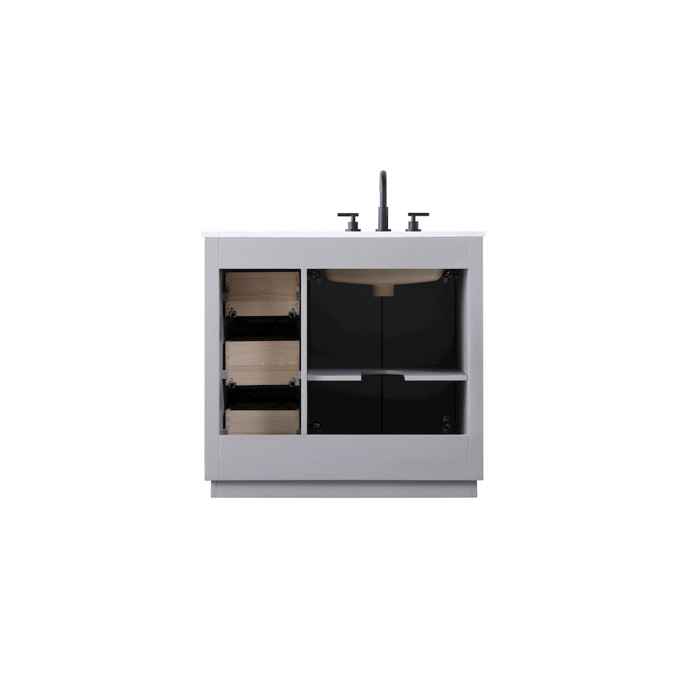 36 inch Single Bathroom Vanity in Grey