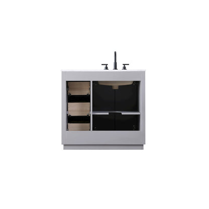 36 inch Single Bathroom Vanity in Grey