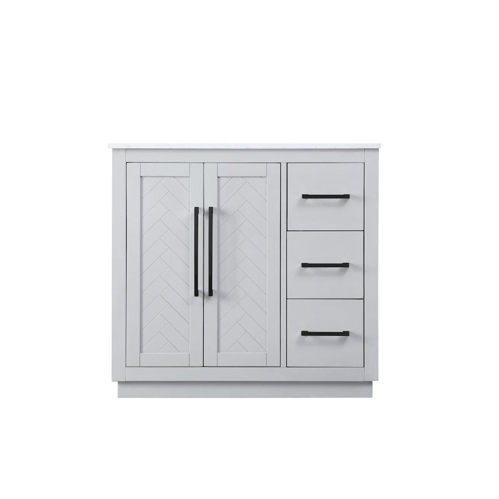 36 inch Single Bathroom Vanity in Grey