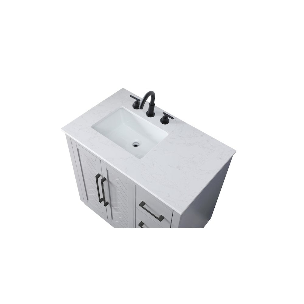 36 inch Single Bathroom Vanity in Grey