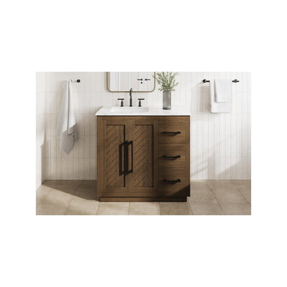 36 inch Single Bathroom Vanity in Hazel Oak