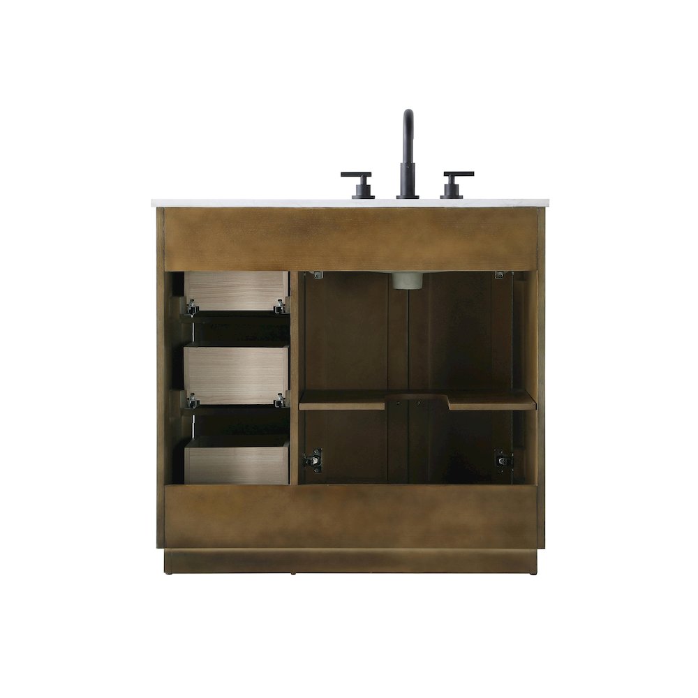 36 inch Single Bathroom Vanity in Hazel Oak