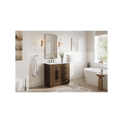 36 inch Single Bathroom Vanity in Hazel Oak