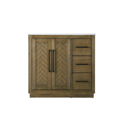 36 inch Single Bathroom Vanity in Hazel Oak
