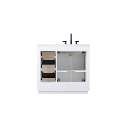 36 inch Single Bathroom Vanity in White