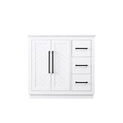 36 inch Single Bathroom Vanity in White