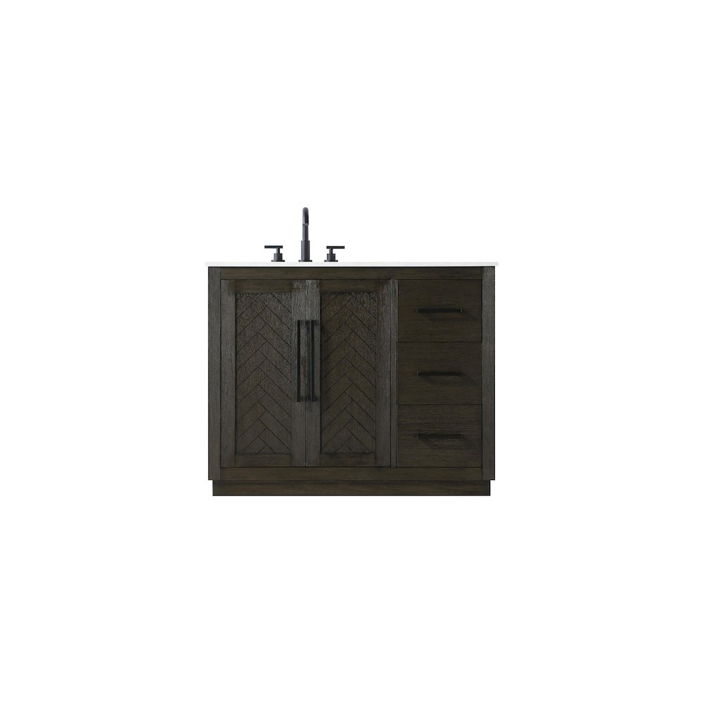 42 inch Single Bathroom Vanity in Chocolate Oak