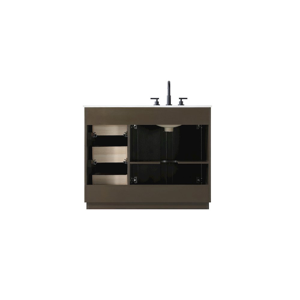 42 inch Single Bathroom Vanity in Chocolate Oak