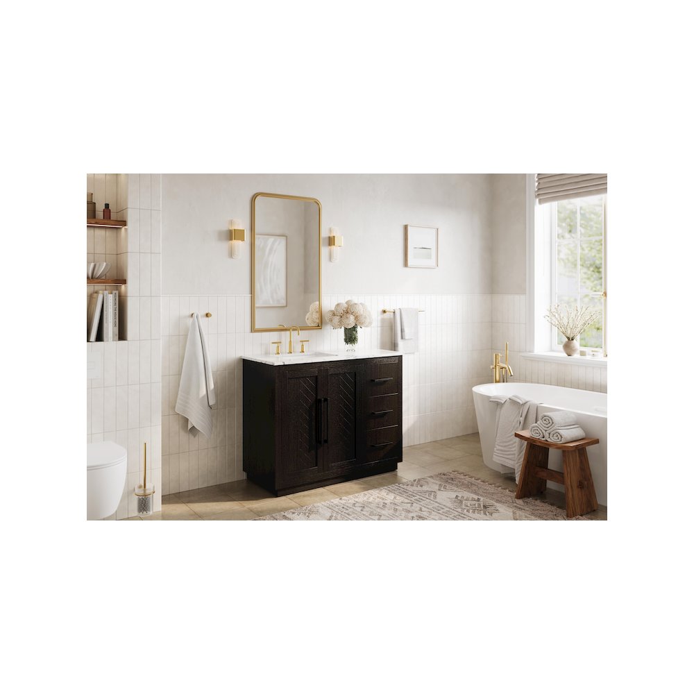 42 inch Single Bathroom Vanity in Chocolate Oak