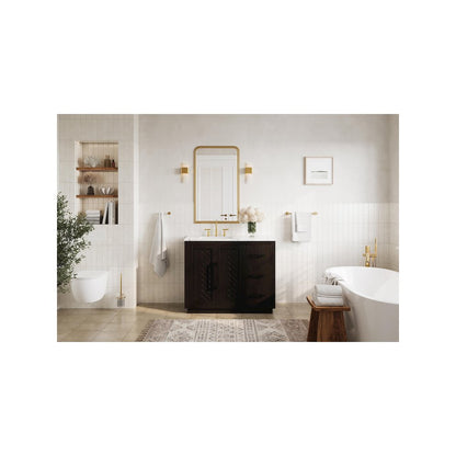 42 inch Single Bathroom Vanity in Chocolate Oak