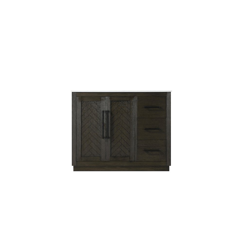 42 inch Single Bathroom Vanity in Chocolate Oak