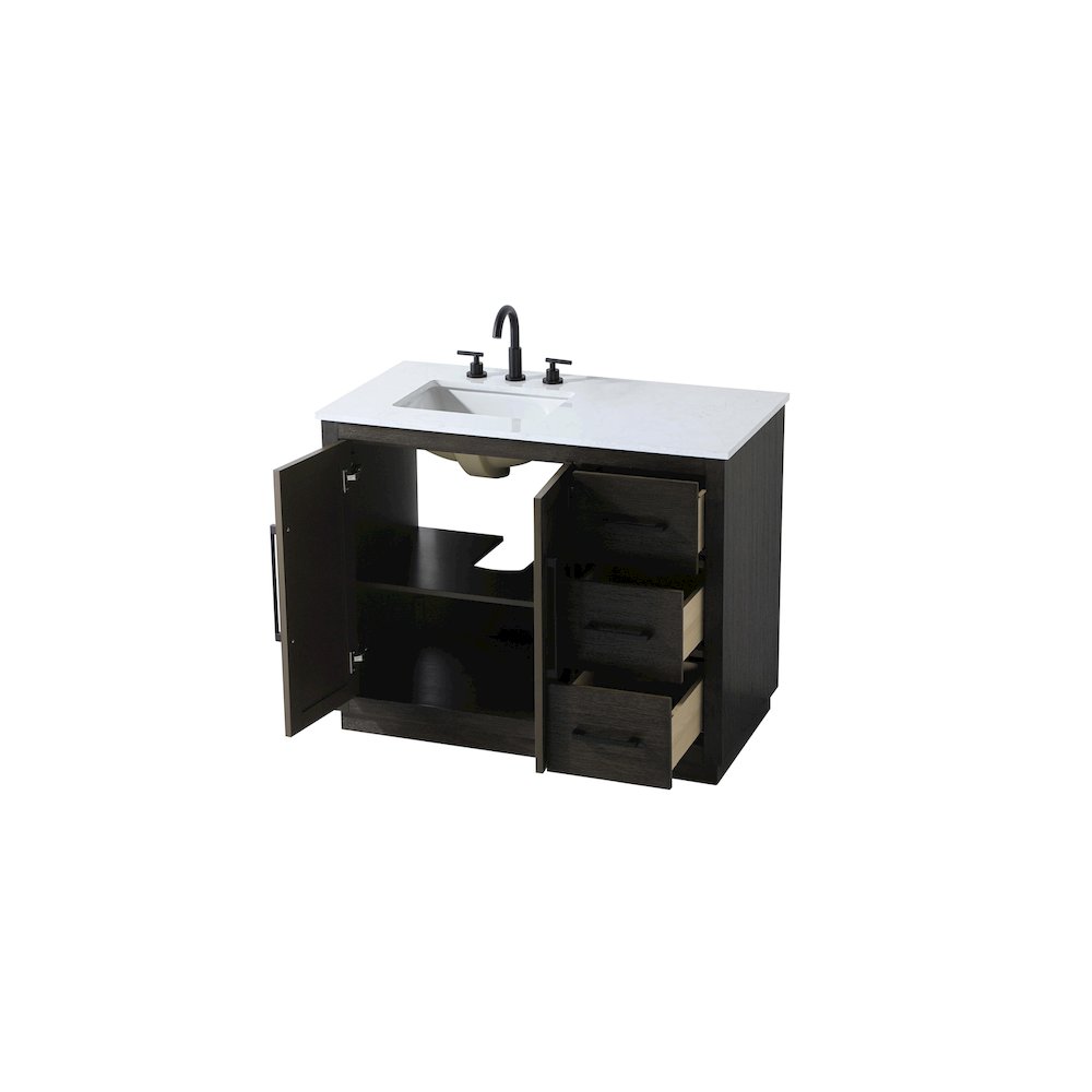 42 inch Single Bathroom Vanity in Chocolate Oak