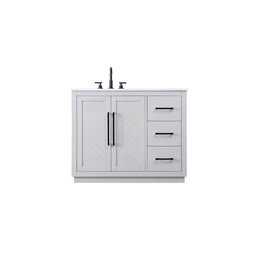 42 inch Single Bathroom Vanity in Grey