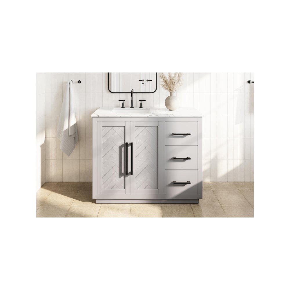 42 inch Single Bathroom Vanity in Grey