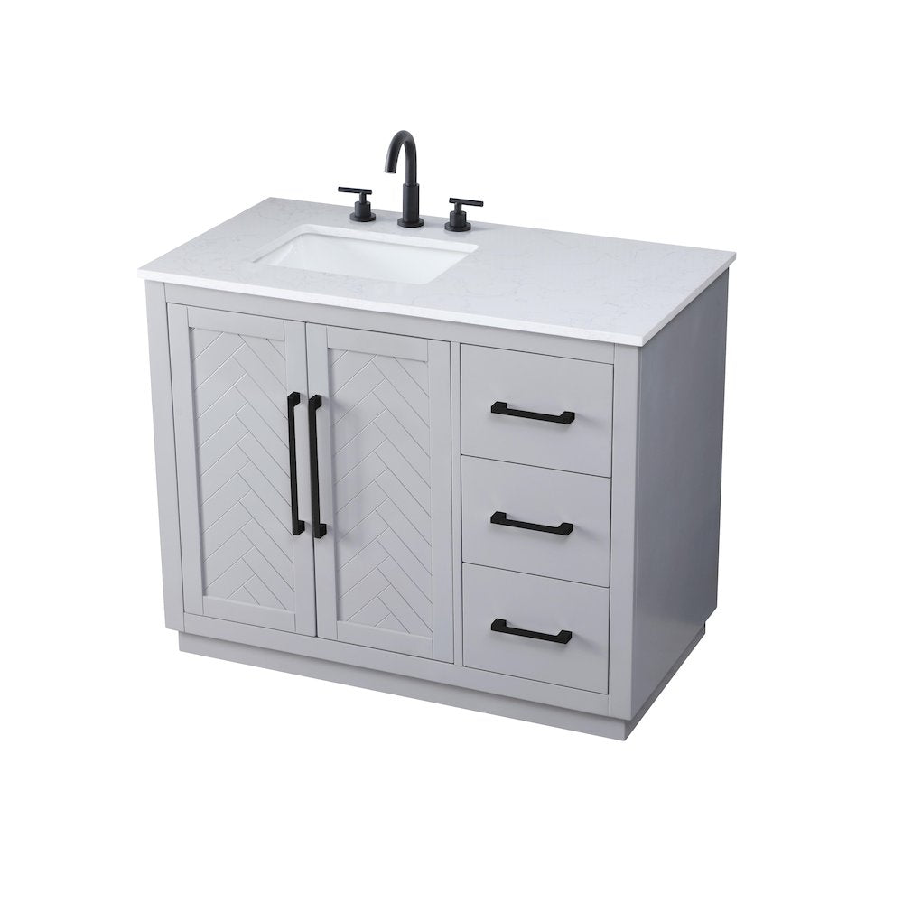 42 inch Single Bathroom Vanity in Grey