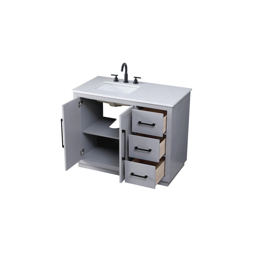 42 inch Single Bathroom Vanity in Grey