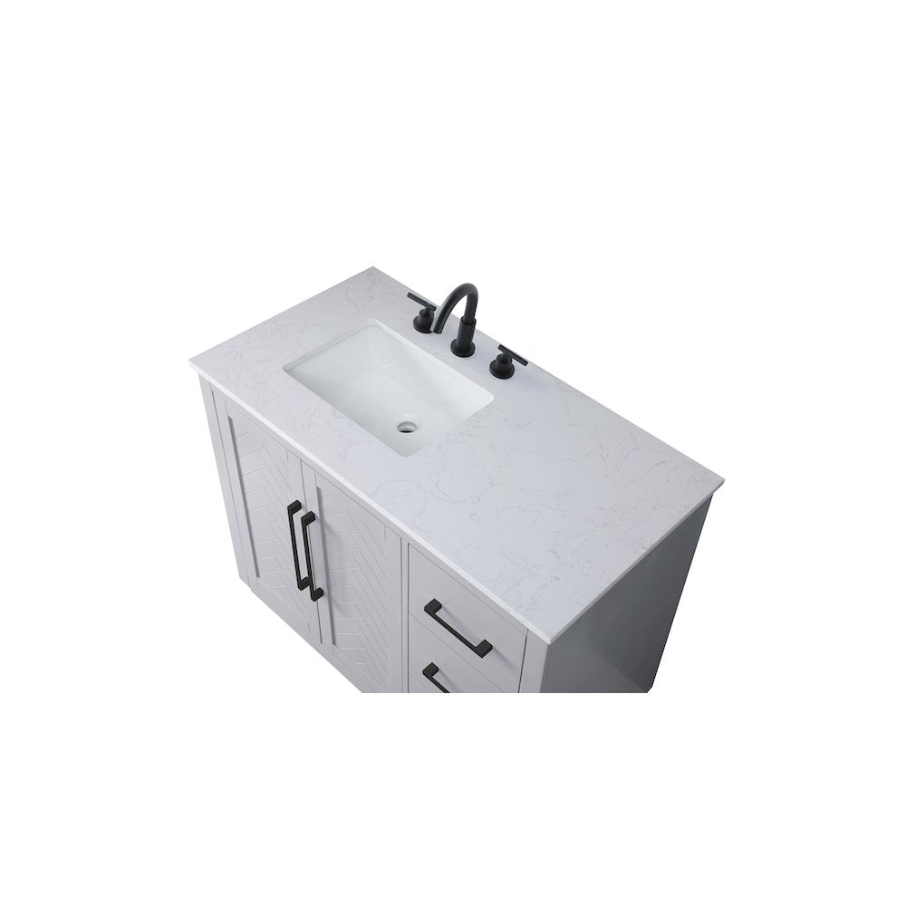 42 inch Single Bathroom Vanity in Grey
