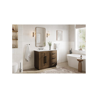 42 inch Single Bathroom Vanity in Hazel Oak