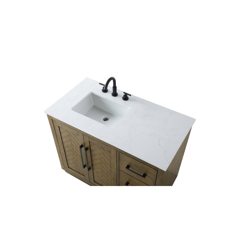 42 inch Single Bathroom Vanity in Hazel Oak