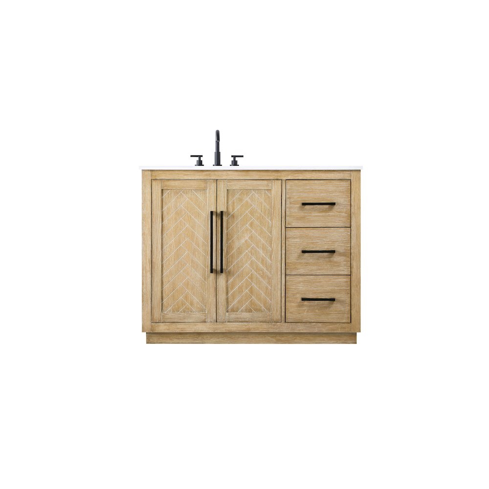 42  inch Single Bathroom Vanity in Linen Oak