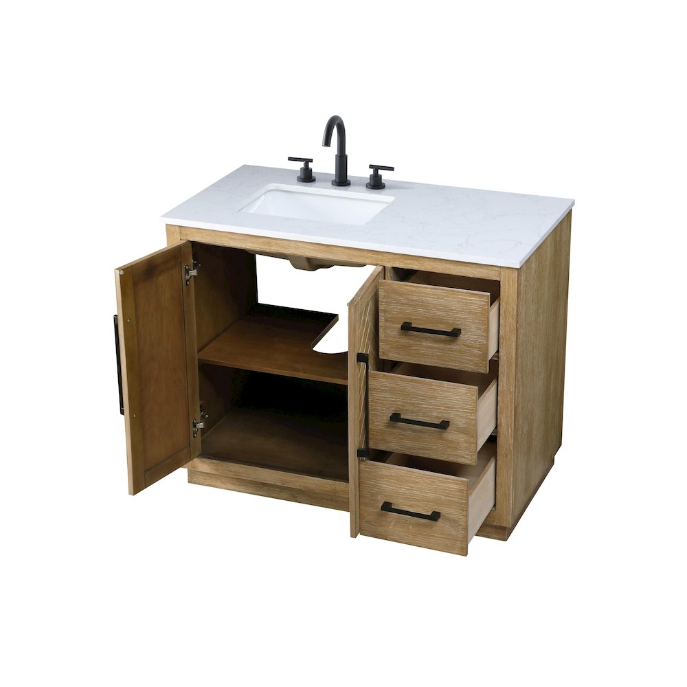 42  inch Single Bathroom Vanity in Linen Oak