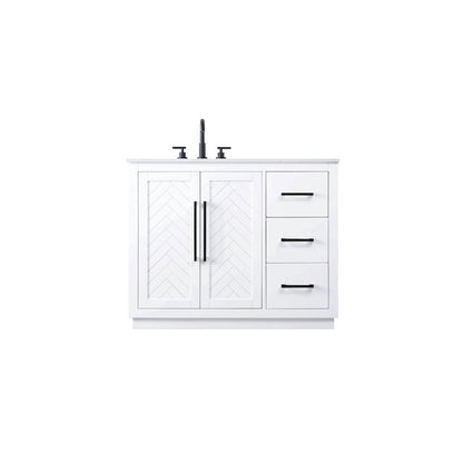 42 inch Single Bathroom Vanity in White
