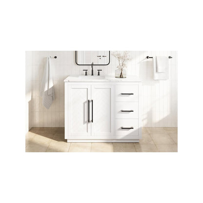 42 inch Single Bathroom Vanity in White