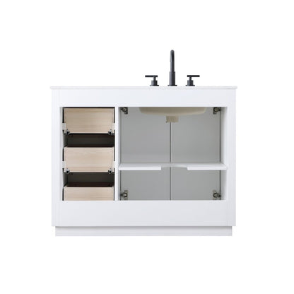42 inch Single Bathroom Vanity in White