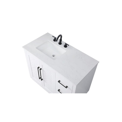 42 inch Single Bathroom Vanity in White
