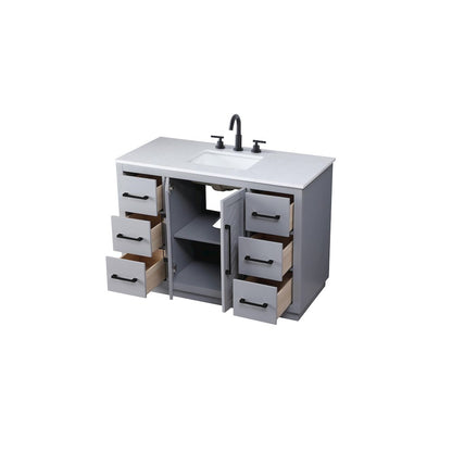 48 inch Single Bathroom Vanity in Grey