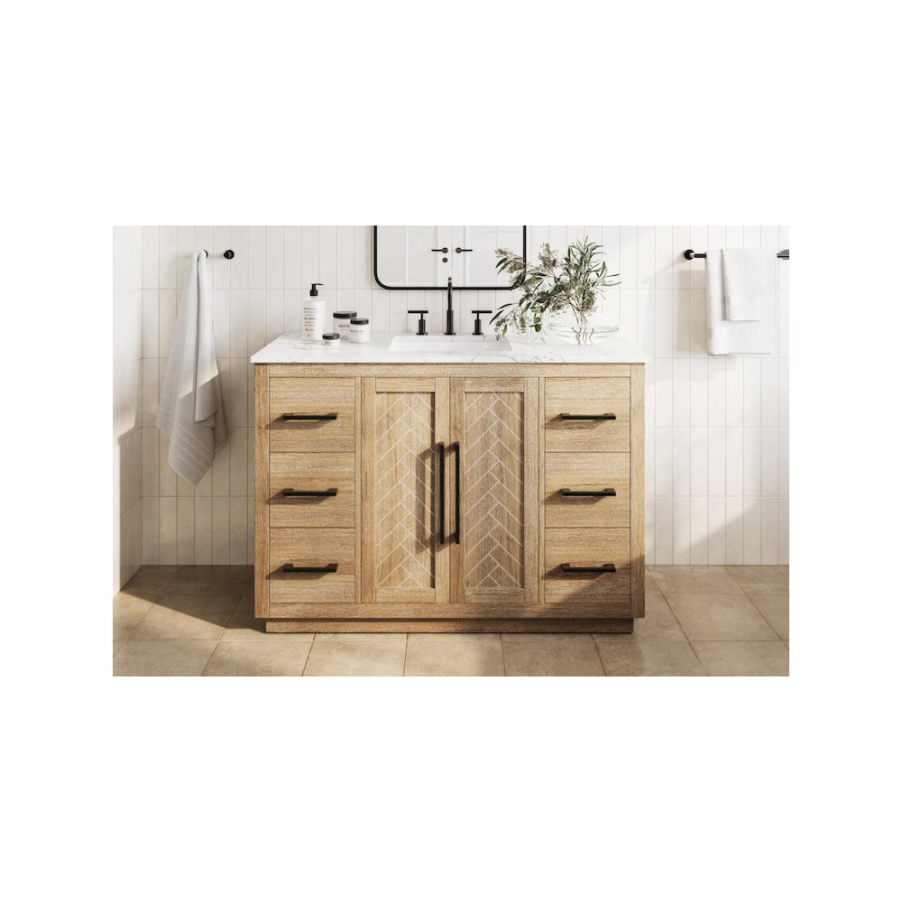 48  inch Single Bathroom Vanity in Linen Oak