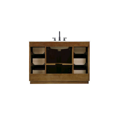 48  inch Single Bathroom Vanity in Linen Oak