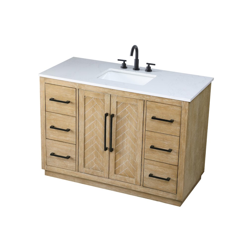 48  inch Single Bathroom Vanity in Linen Oak